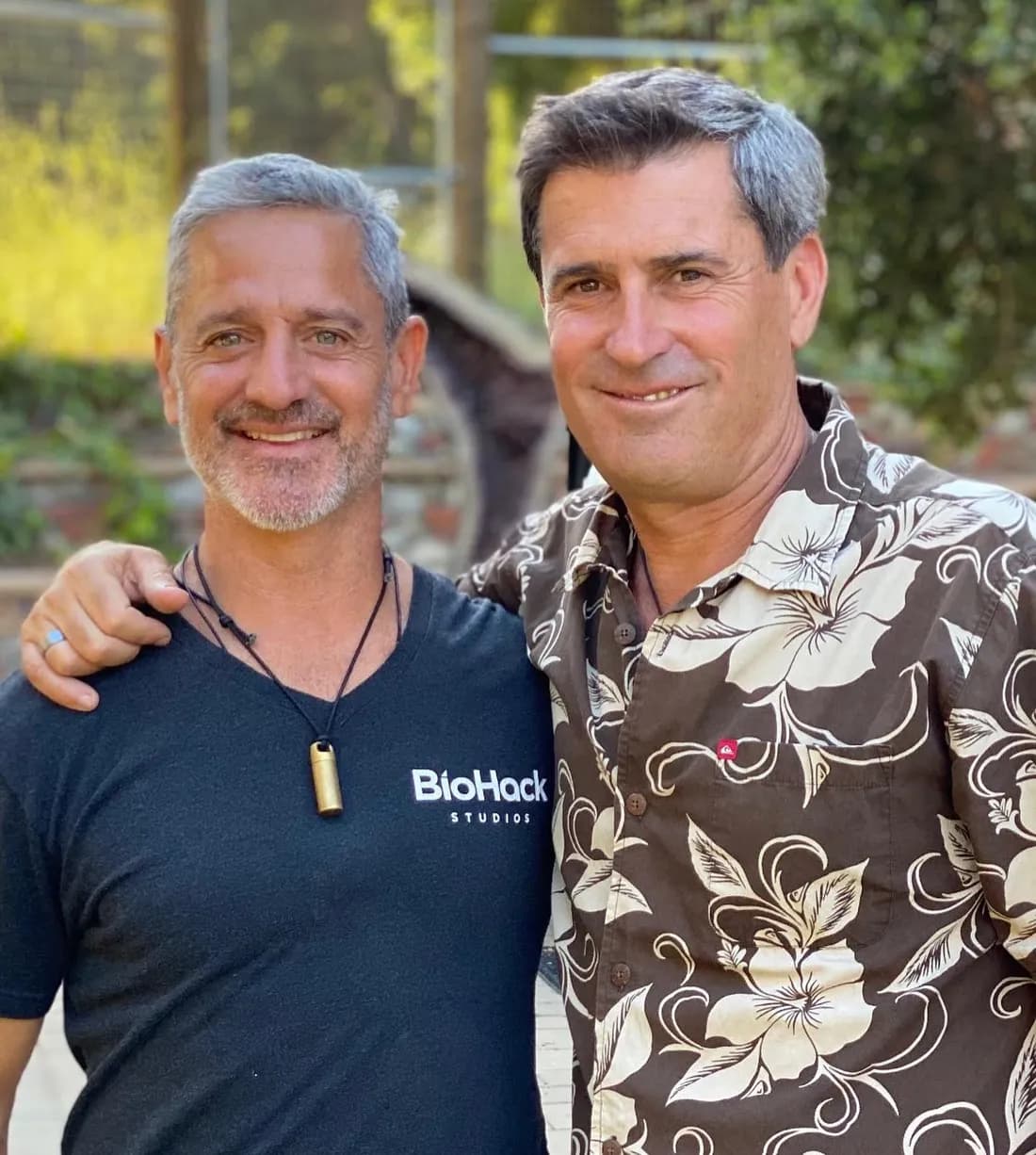 Steven and a longtime friend outdoors in California